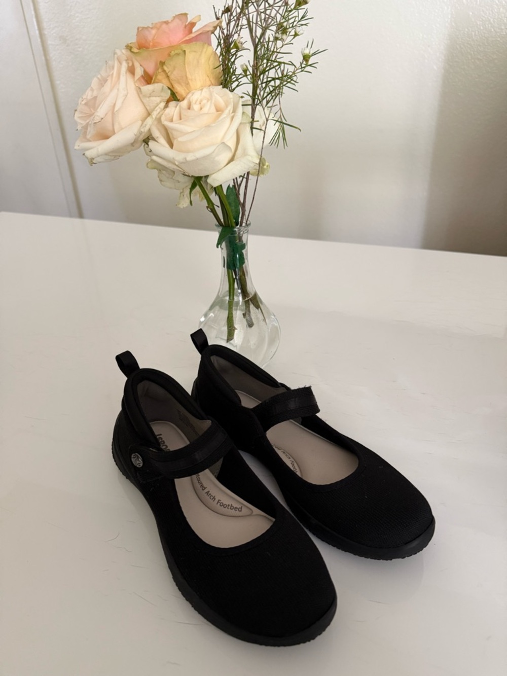Jsport Memory Fian Black Mary Jane Shoes - Comfortable Everyday Style